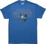 Star Wars TIE Fighter Name Heathered Blue T-Shirt