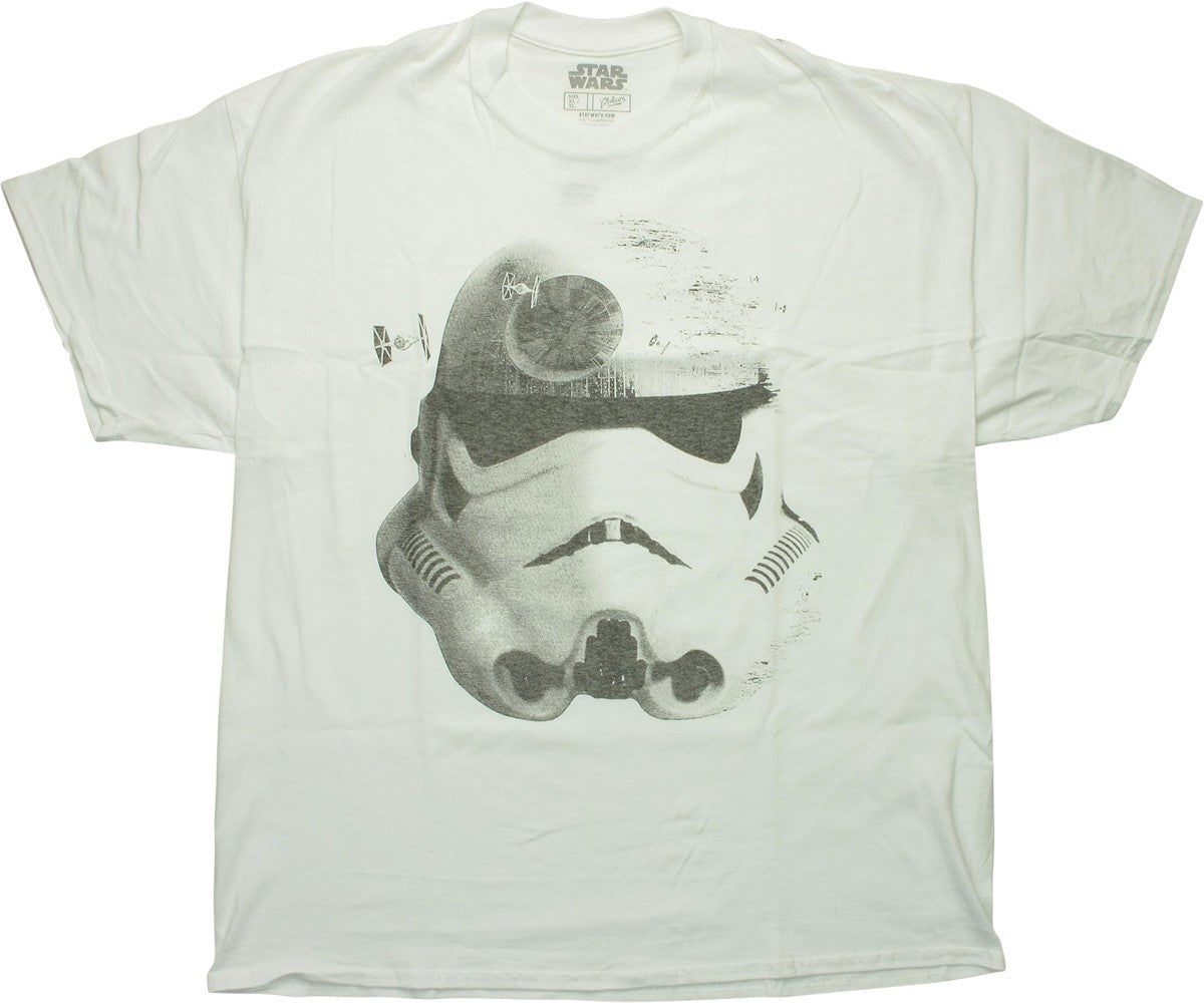 Star Wars Stormtrooper Helmet Death Star T-Shirt