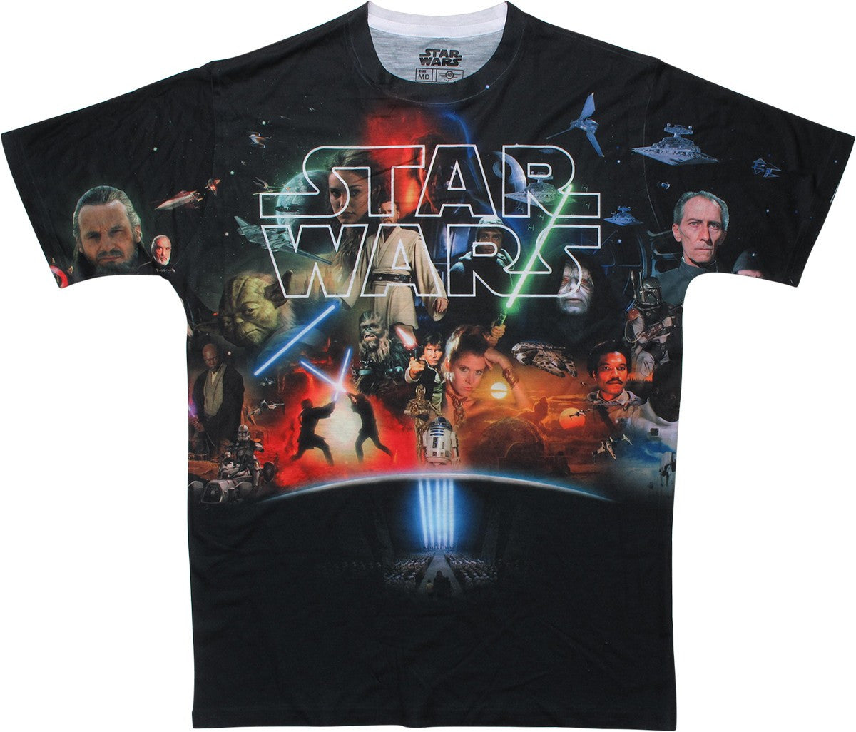 Star Wars Universe Sublimated Black T-Shirt