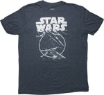 Star Wars X-Wings in Space Heathered Navy T-Shirt