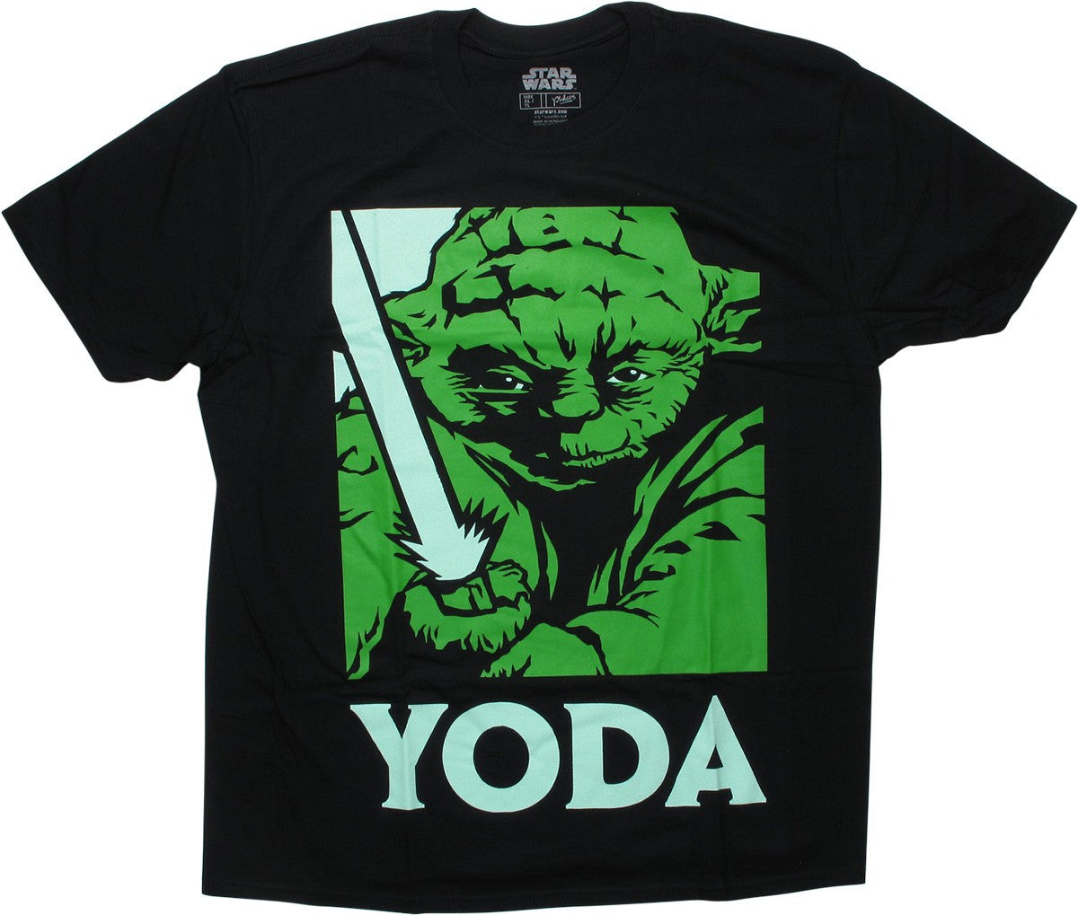 Star Wars Master Yoda Lightsaber Square T-Shirt