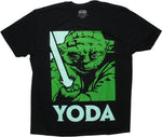 Star Wars Master Yoda Lightsaber Square T-Shirt