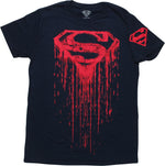 Superman Distress Logo Drip T-Shirt