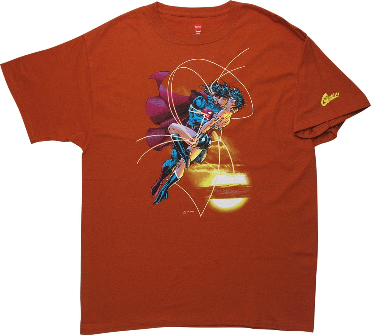 Superman Wonder Woman Kiss T-Shirt