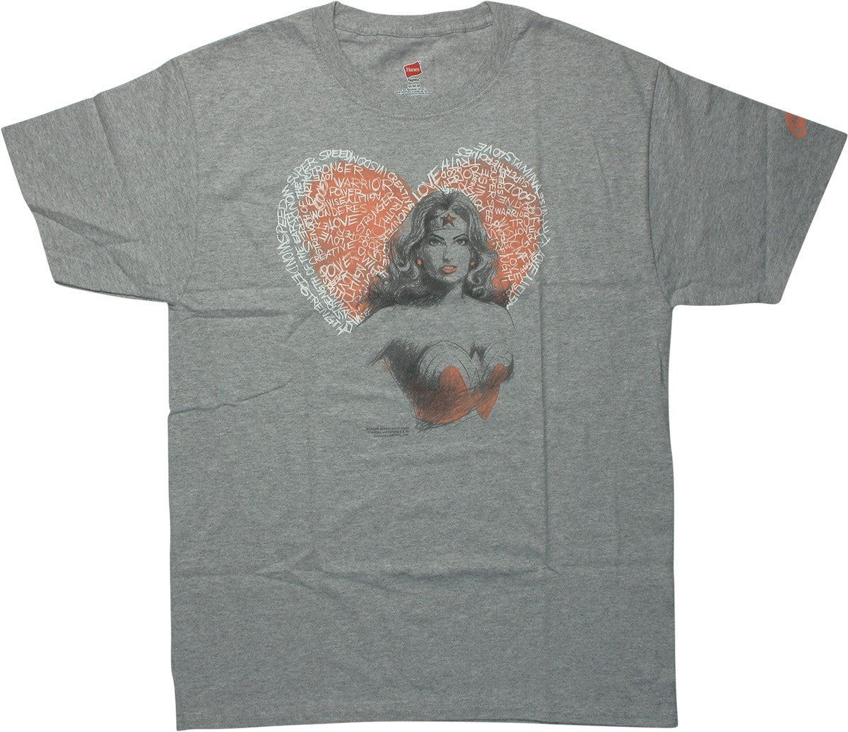 Wonder Woman Heart T-Shirt