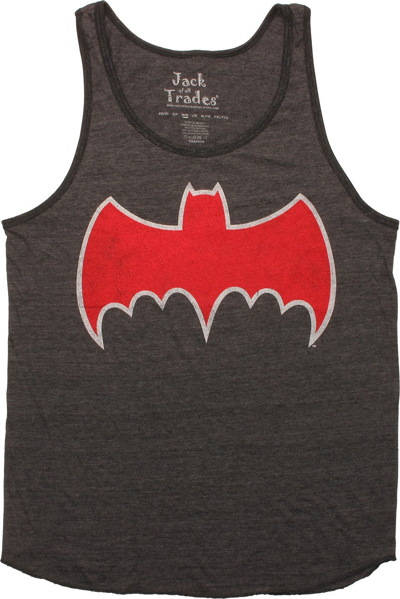 Batman Batmobile Logo Ringer Tank Top