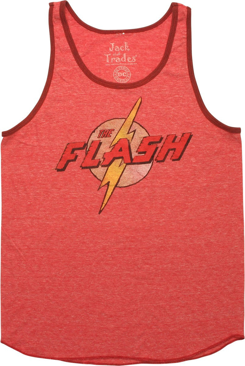 Flash Vintage Name Logo Ringer Tank Top