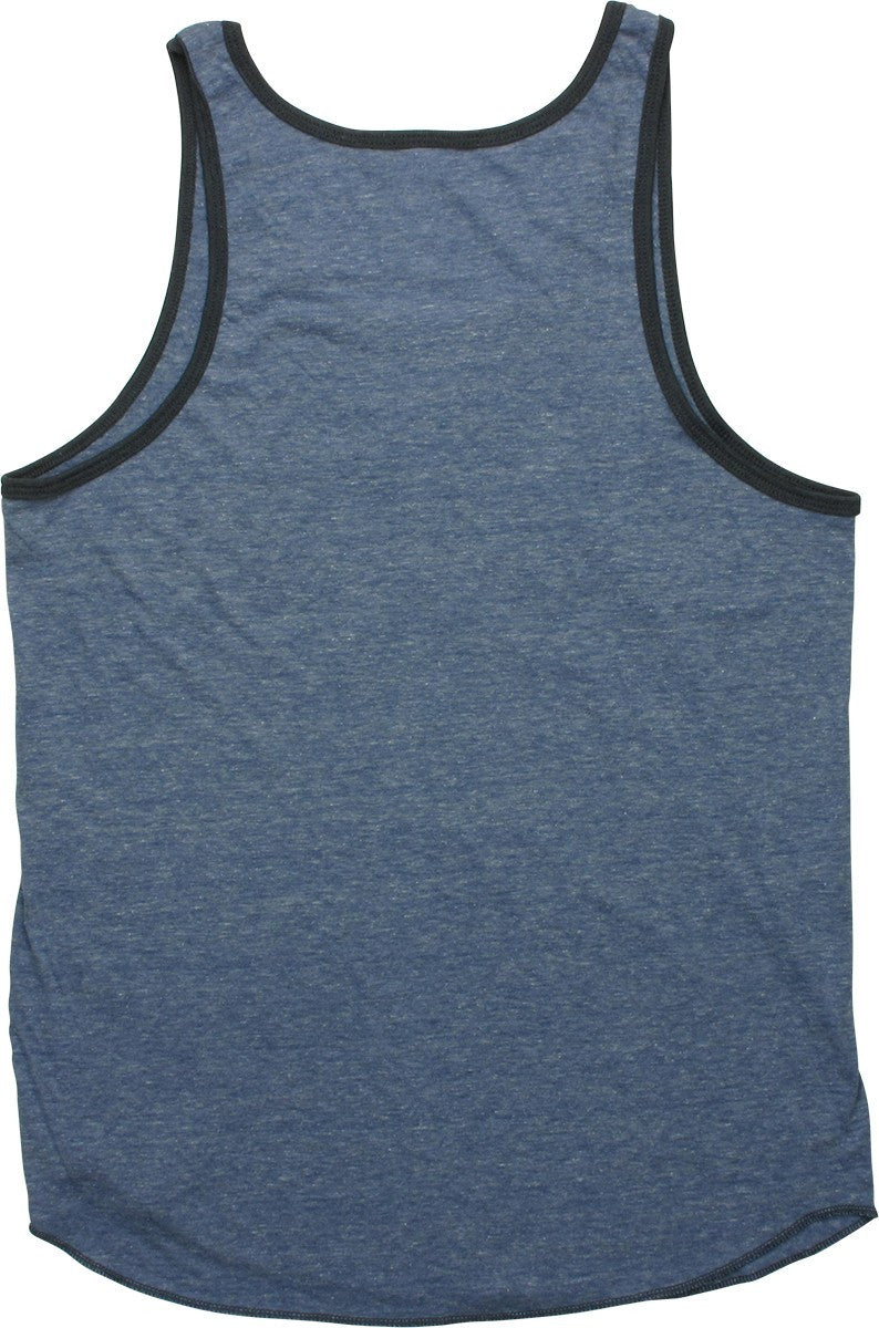 Justice League Fast Strong Heather Royal Tank Top