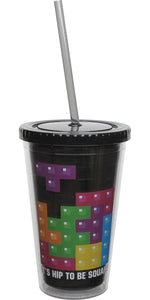 Tetris Hip to be Square Travel Cup