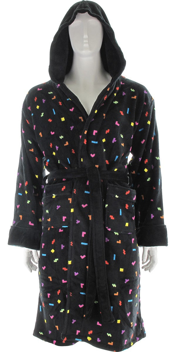 Tetris Pieces Hooded Fleece Robe