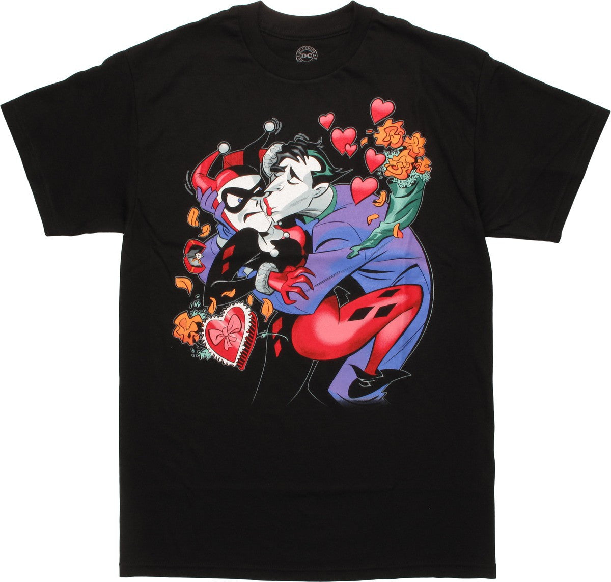 The Jokers Kiss by Bruce Timm T-Shirt
