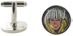 Thor Face Round Cufflinks