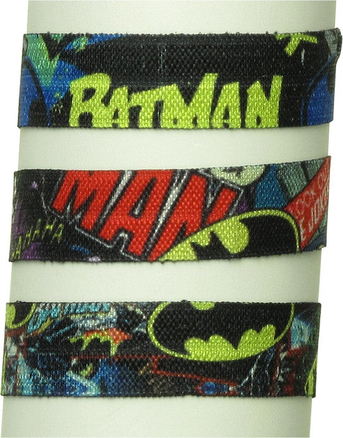Batman and Joker Comic 3 Pack Hair Tie Set