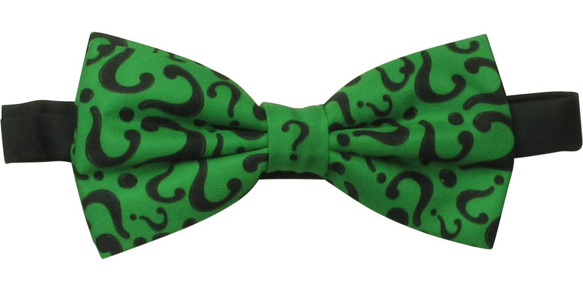 Batman Riddler Question Marks Bow Tie
