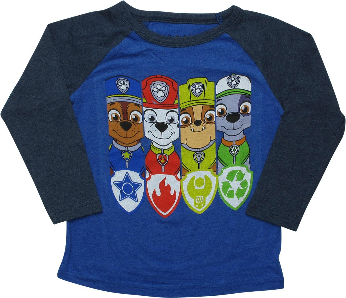 Paw Patrol Dogs Bar Badges Toddler T-Shirt