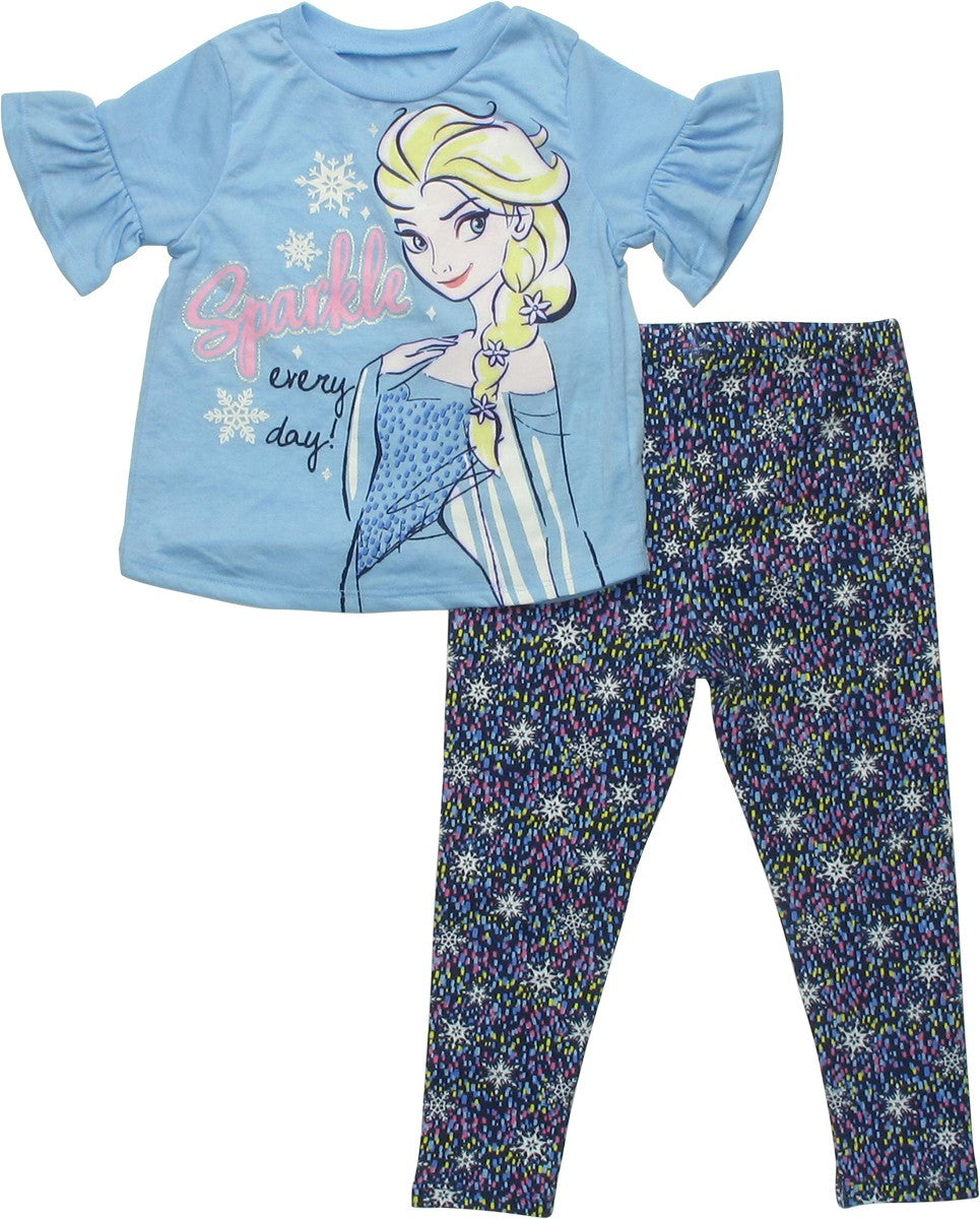 Frozen Elsa Sparkle Leggings and Toddler T-Shirt