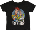 Toy Story Woody and Buzz Black Infant T-Shirt