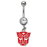 Transformers Autobot Gem Dangle Belly Ring