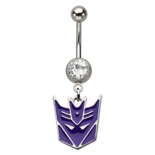 Transformers Decepticon Gem Dangle Belly Ring
