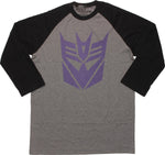 Transformers Decepticon Logo 3/4 Raglan T-Shirt