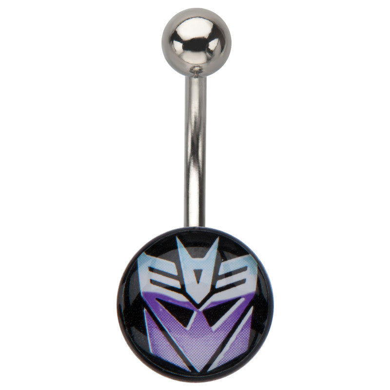 Transformers Decepticon Logo Belly Ring