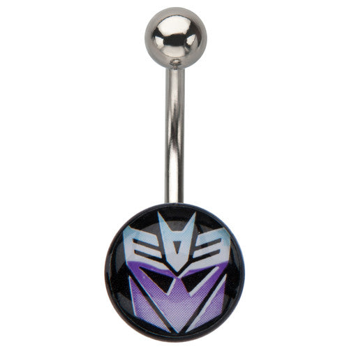 Transformers Decepticon Logo Belly Ring