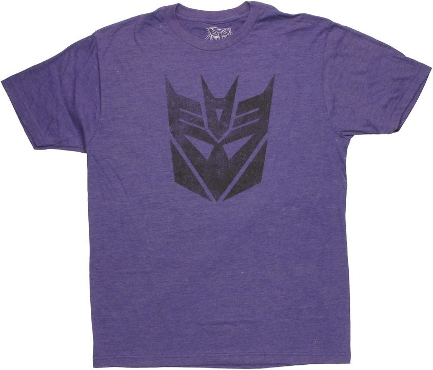 Transformers Decepticon Logo Stencil T Shirt Sheer
