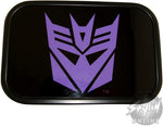 Transformers Decepticon Rectangle Purple Buckle