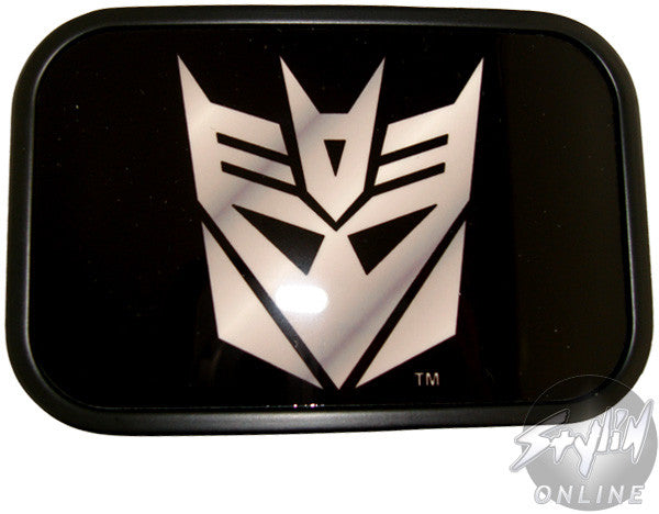 Transformers Decepticon Rectangle Silver Buckle