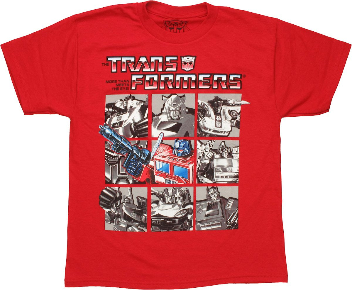 Transformers Gray Box Group Youth T Shirt