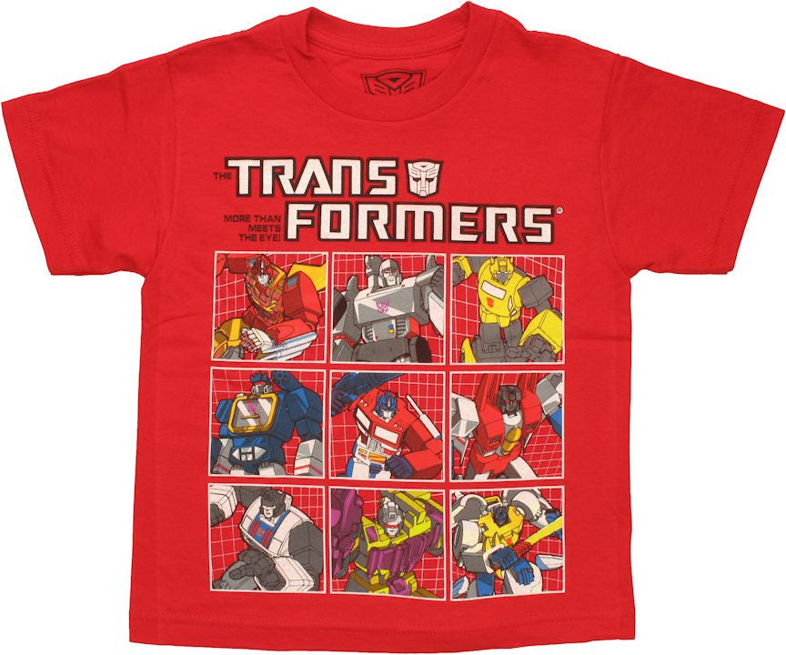 Transformers Group Grid Juvenile T Shirt