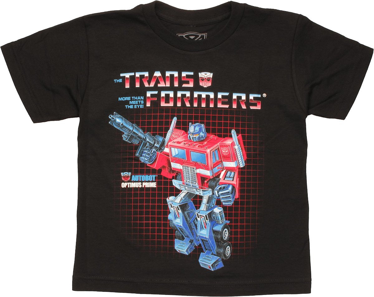 Transformers Optimus Box Art Juvenile T Shirt
