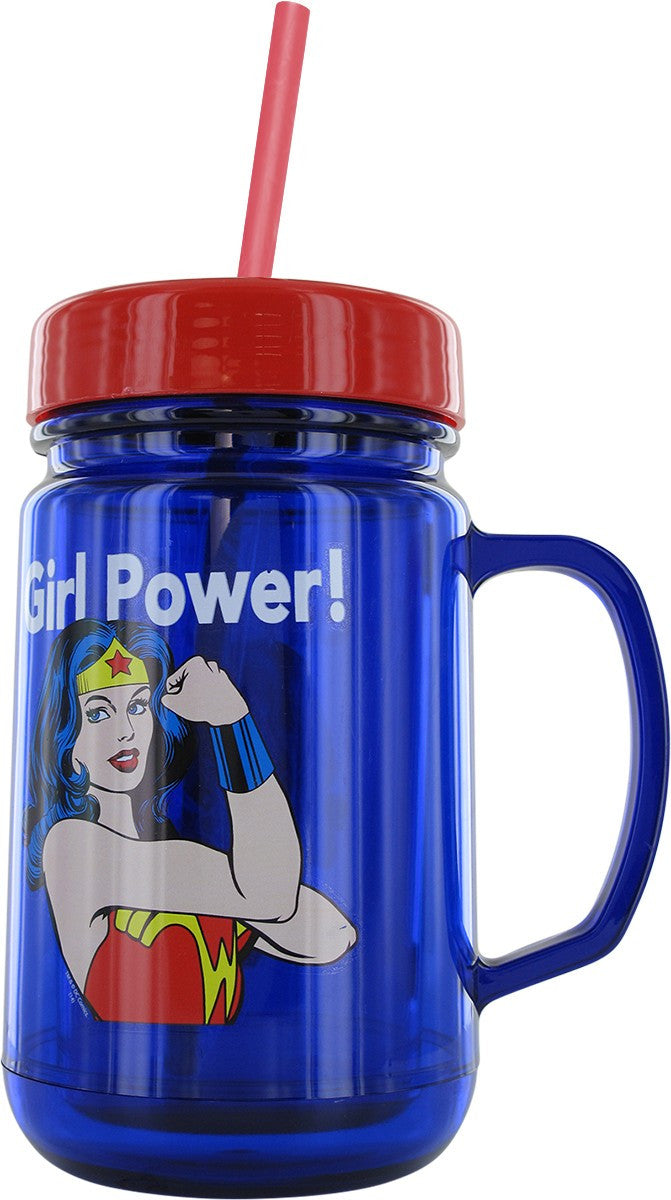 Wonder Woman Girl Power Mason Travel Cup