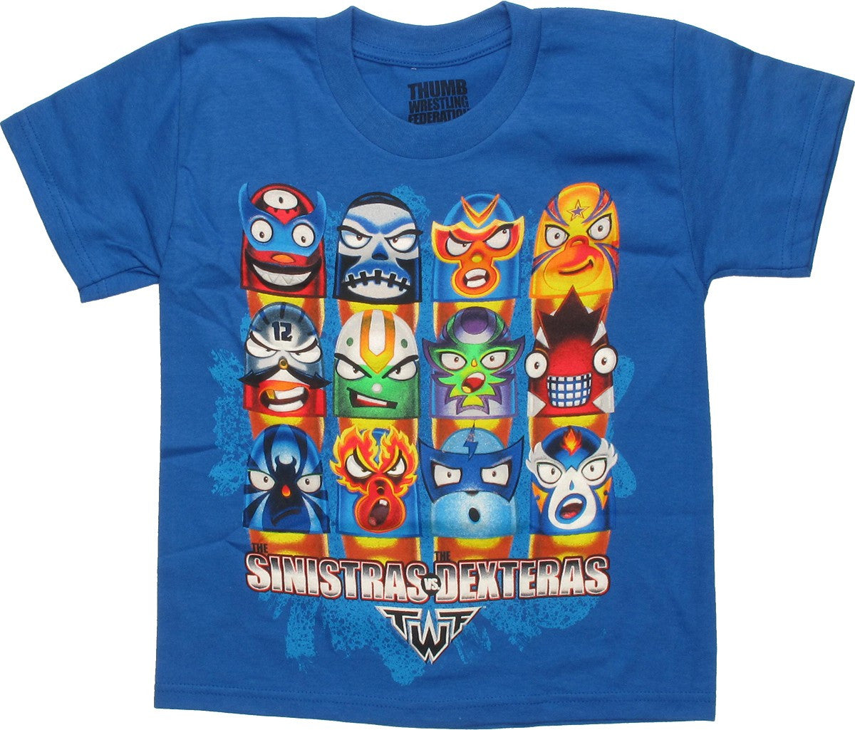 TWF Sinistras vs. Dexteras Blue Juvenile T-Shirt