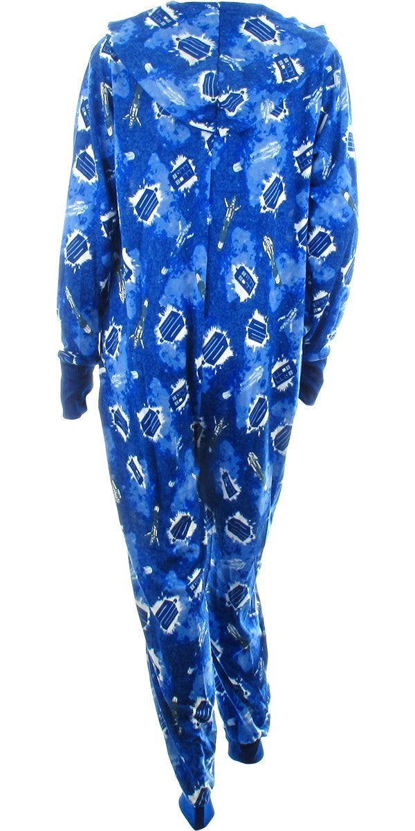 Doctor Who Tardis Galaxy Hooded Union Suit