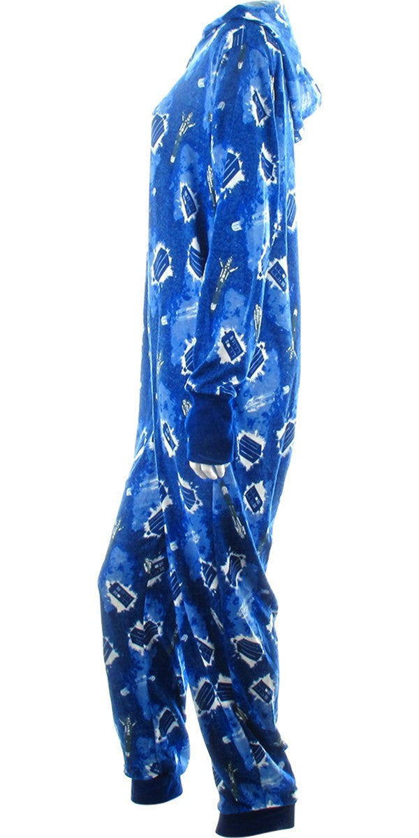 Doctor Who Tardis Galaxy Hooded Union Suit
