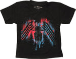 Venom Blue & Red Paint Drip Logo Juvenile T-Shirt
