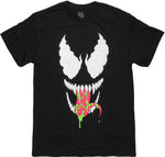 Venom Colored Tongue Black T Shirt