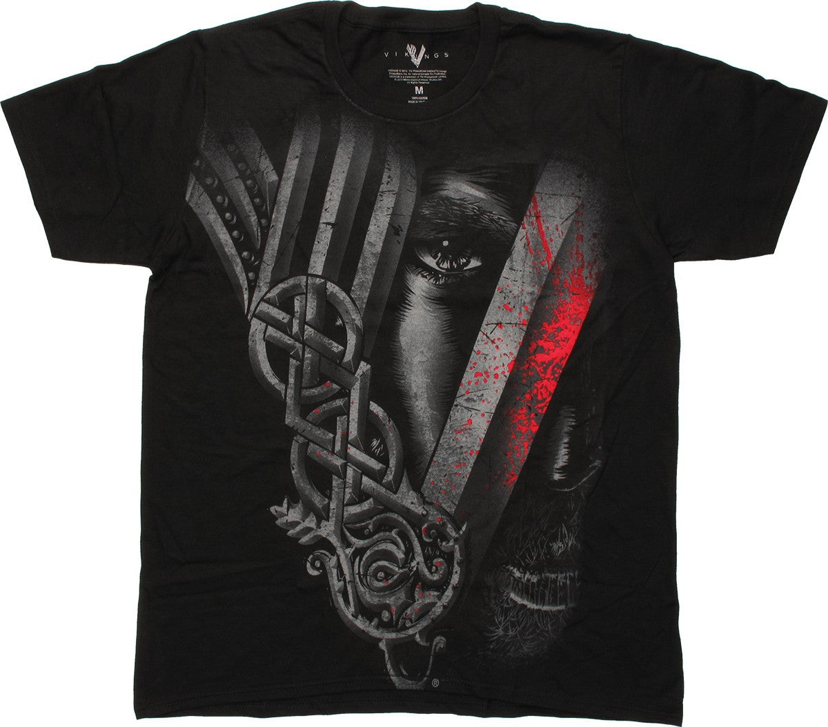 Vikings V Face T Shirt Sheer