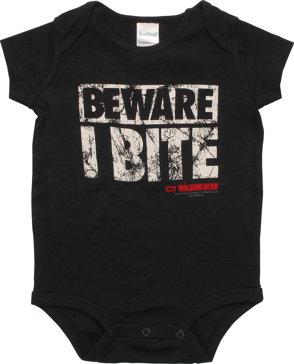 Walking Dead Beware I Bite Snap Suit