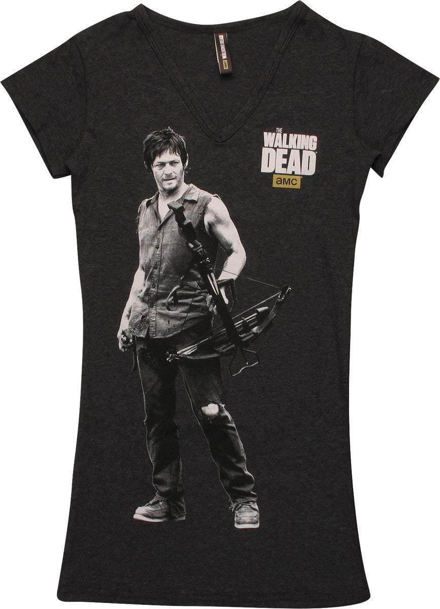 Walking Dead Daryl Crossbow V Neck Tunic Baby Tee