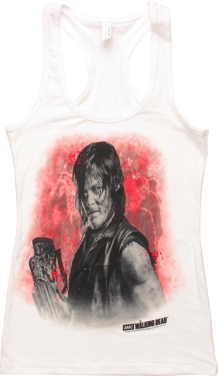Walking Dead Daryl Mob Racer Tank Juniors T-Shirt