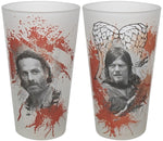 Walking Dead Daryl & Rick Blood Pint Glass Set