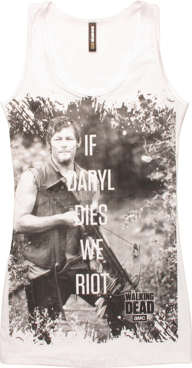 Walking Dead Daryl We Riot Juniors Tunic Tank Top