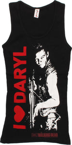 Walking Dead Heart Daryl Junior Tank Top