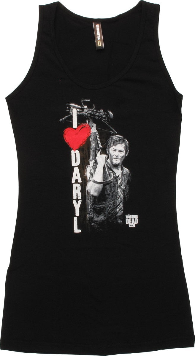 Walking Dead I Heart Daryl Juniors Tunic Tank Top