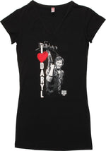 Walking Dead I Heart Daryl V Juniors Tunic Shirt