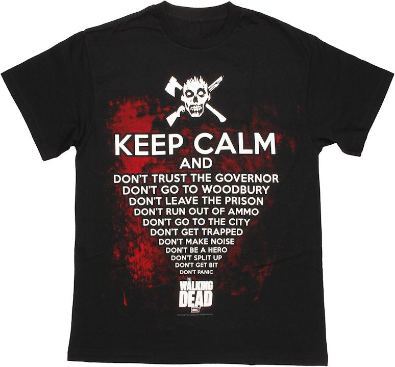 Walking Dead Keep Calm T Shirt