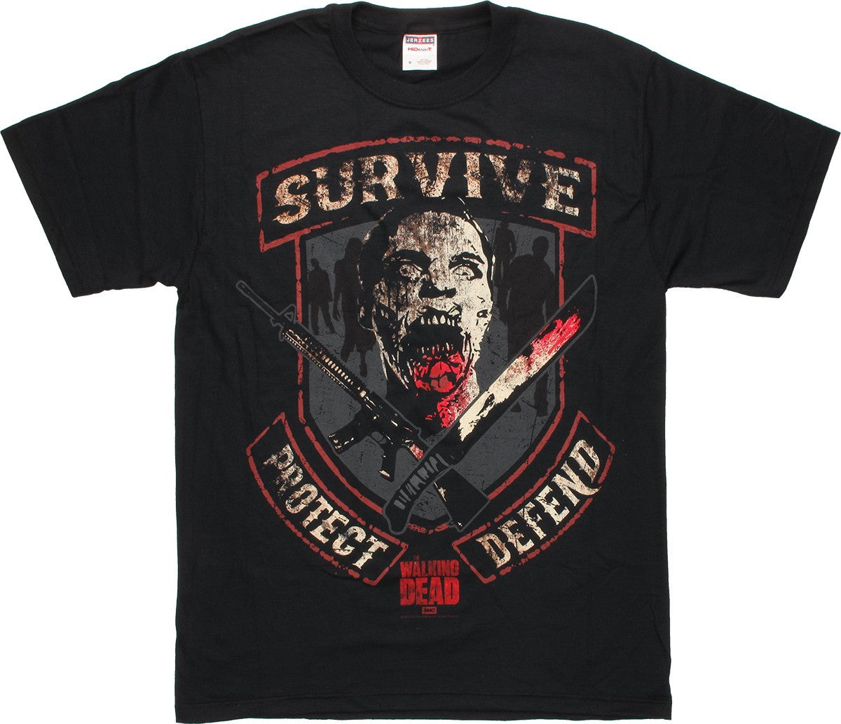 Walking Dead Survive Protect Defend T-Shirt