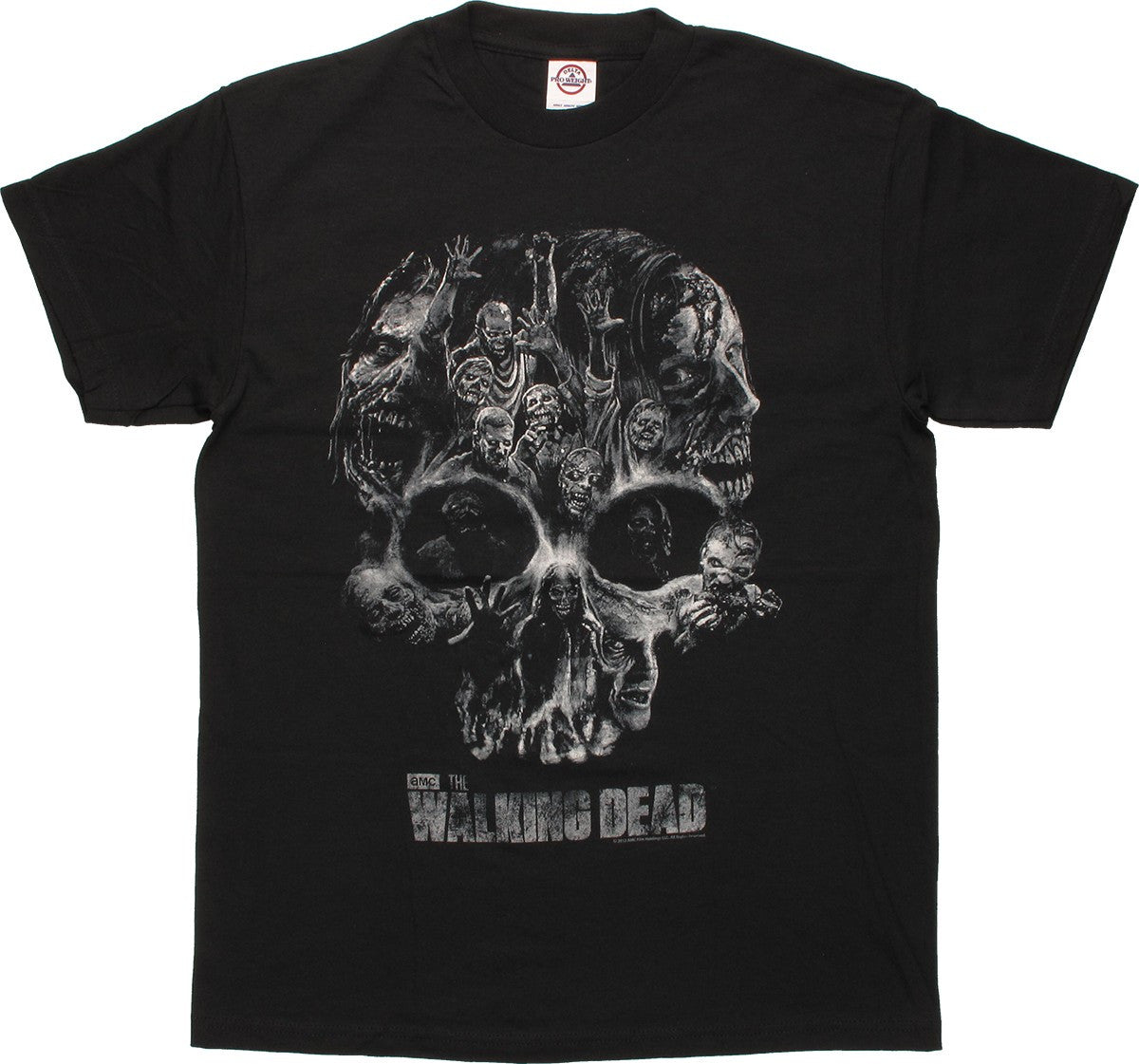 Walking Dead Walkers Gray Skull T-Shirt